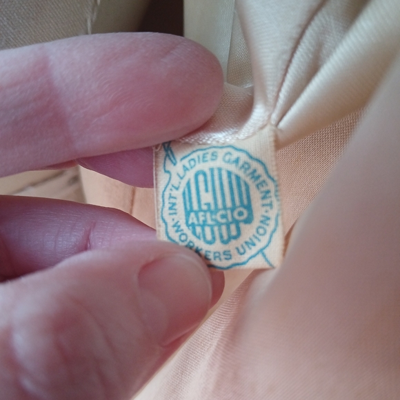 BORGANA Deluxe Elegant Cream Faux Fur Coat 50s 60s Union Tags - Picture 5 of 11